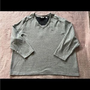 Calvin Klein Mens Sweater Gray‎ Logo Lightweight V Neck Size 3XL